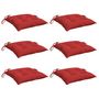 Voir la diapositive 3 : VIDAXL Coussins de palette lot de 6 rouge 50x50x7 cm tissu oxford