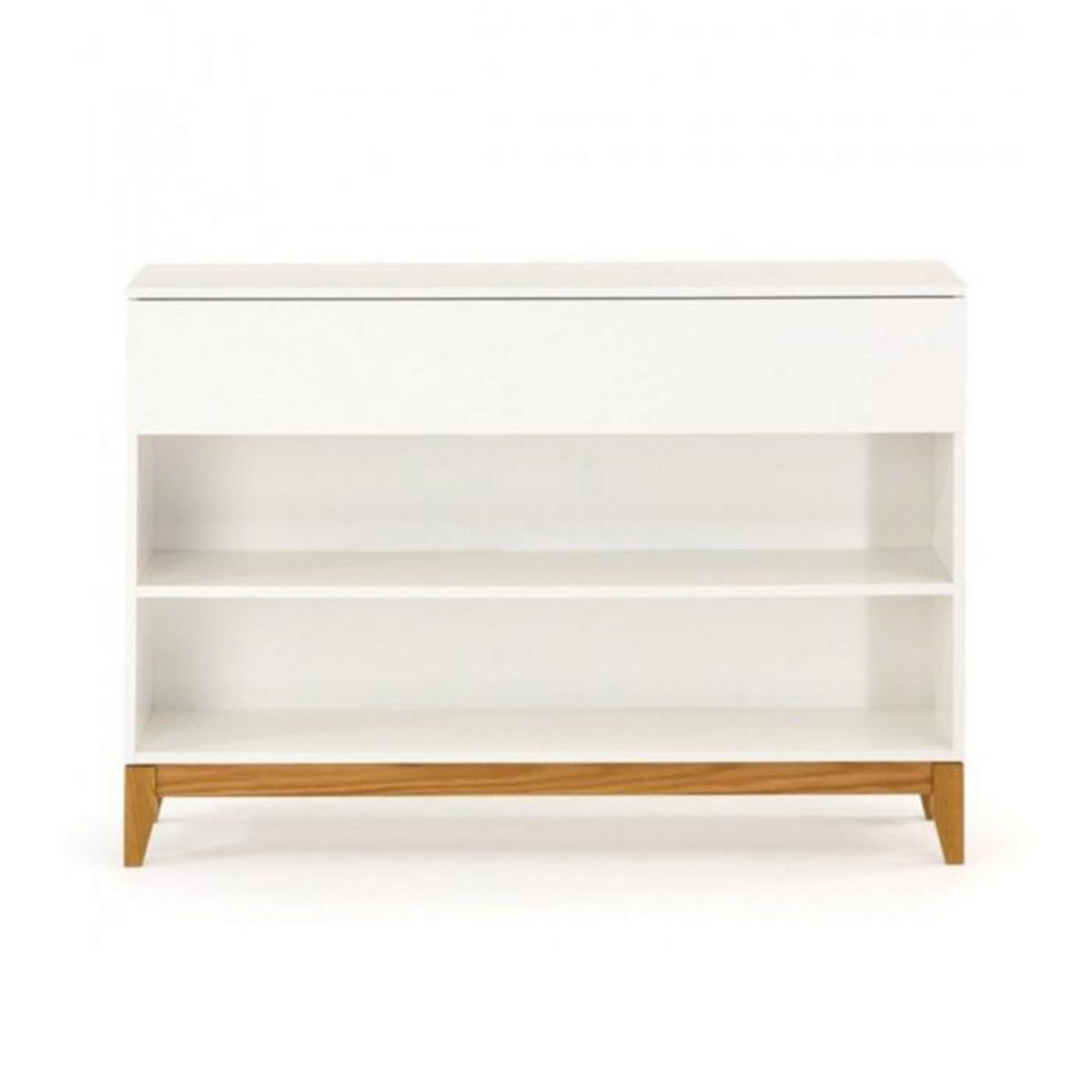 Paris Prix Console 2 Niches & 1 Tiroir  Blanco  120cm Blanc