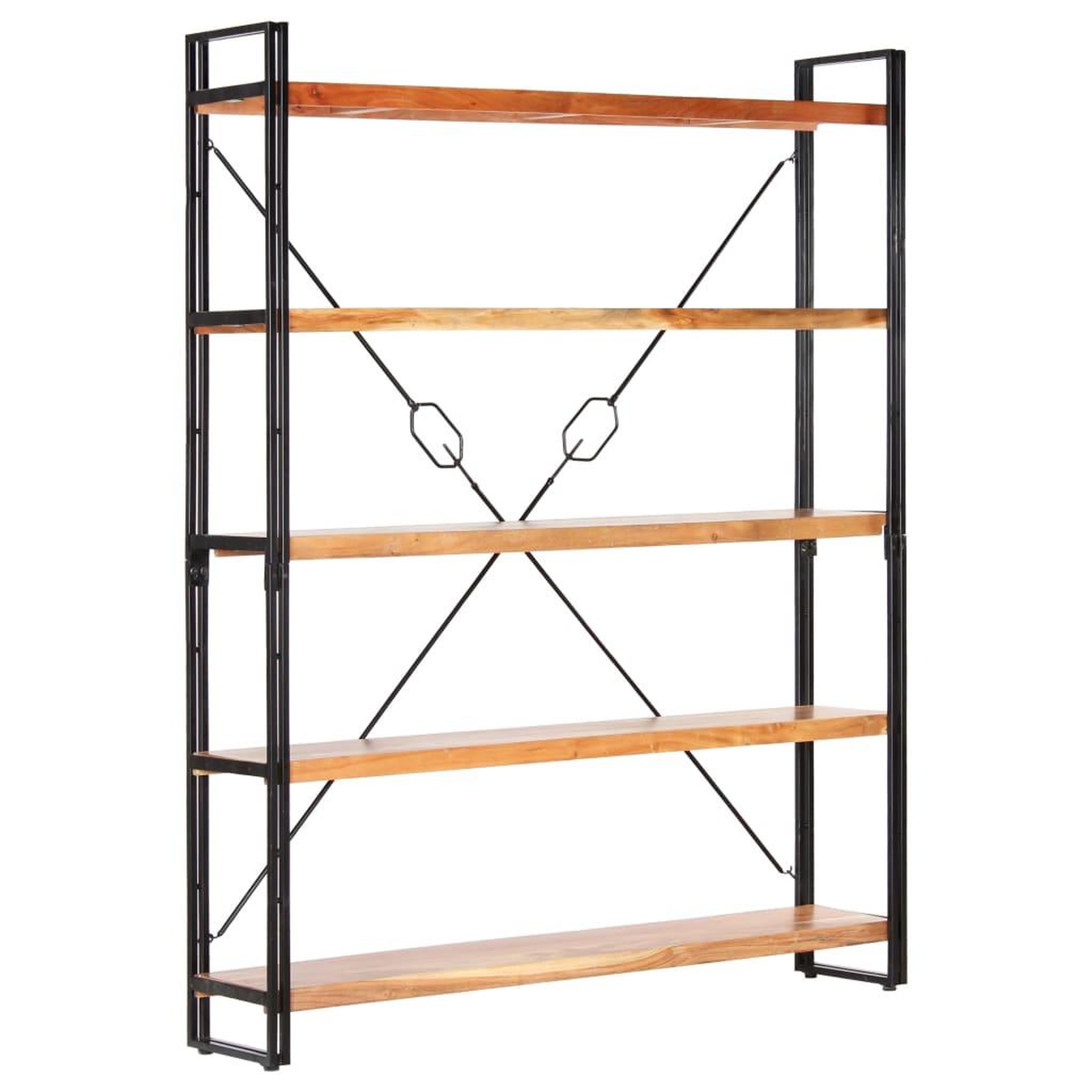 Voir la diapositive 1 : VIDAXL Bibliotheque a 5 niveaux 140x30x180 cm Bois d'acacia solide