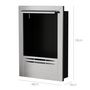 Voir la diapositive 3 : HOMCOM Cheminée bioéthanol encastrable design - 0,9L - 48 x 18 x 59 cm - acier inox. brossé