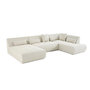 Voir la diapositive 2 : LISA DESIGN Onyx - canapé panoramique modulable d'angle droit - 7 places - en tissu mailles 3d