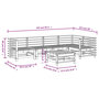 Voir la diapositive 6 : VIDAXL Salon de jardin 6 pcs bois massif douglas