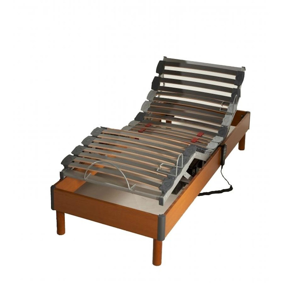 IDLITERIE Sommier tous lattes bois merisier 90 x 190