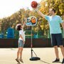 HOMCOM Panier de basket-ball sur pied avec poteau base lestage panneau + ballon + pompe hauteur réglable 1,26 – 1,58 m