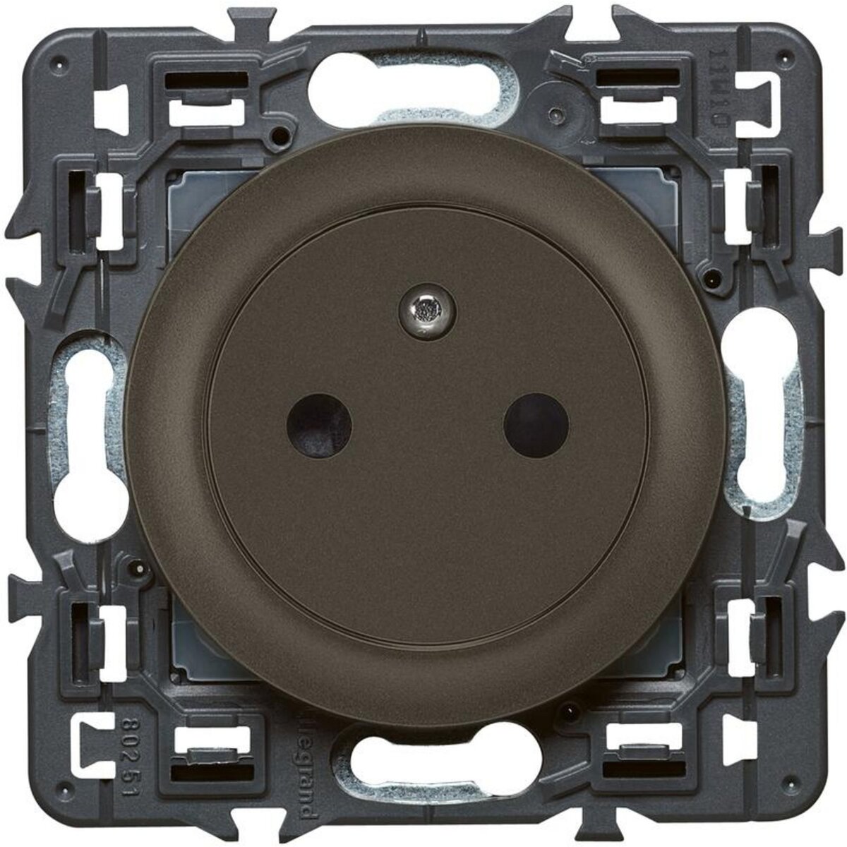 Legrand Celiane 2 pôles + terre affleurante graphite