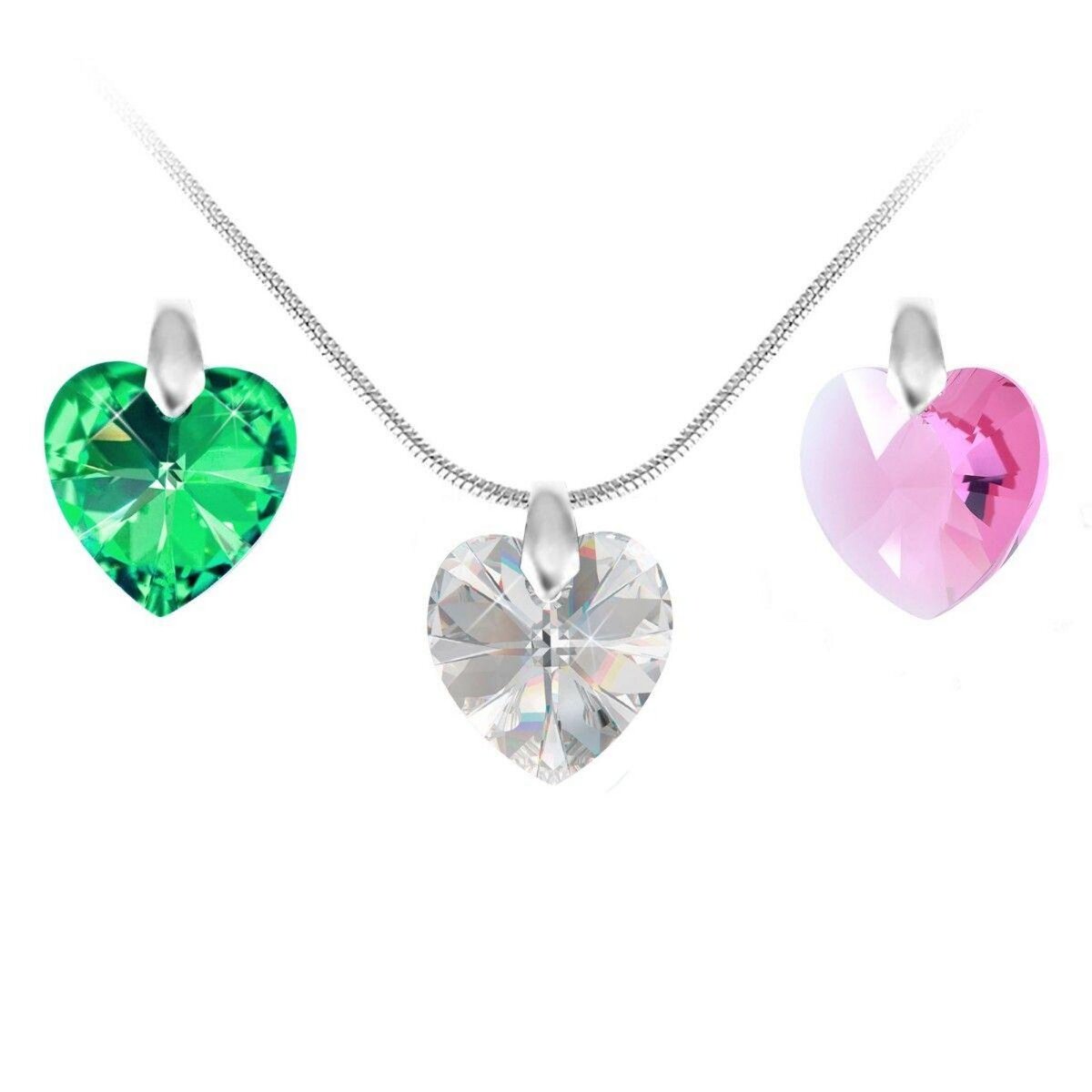 SC CRYSTAL Collier par SC Crystal® et ses trois pendentifs coeur