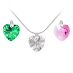 SC CRYSTAL Collier par SC Crystal® et ses trois pendentifs coeur