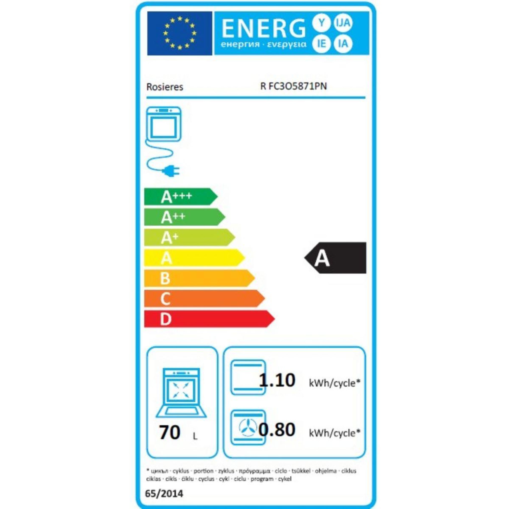Voir la diapositive 6 : Rosieres Four encastrable fc3o5871pn