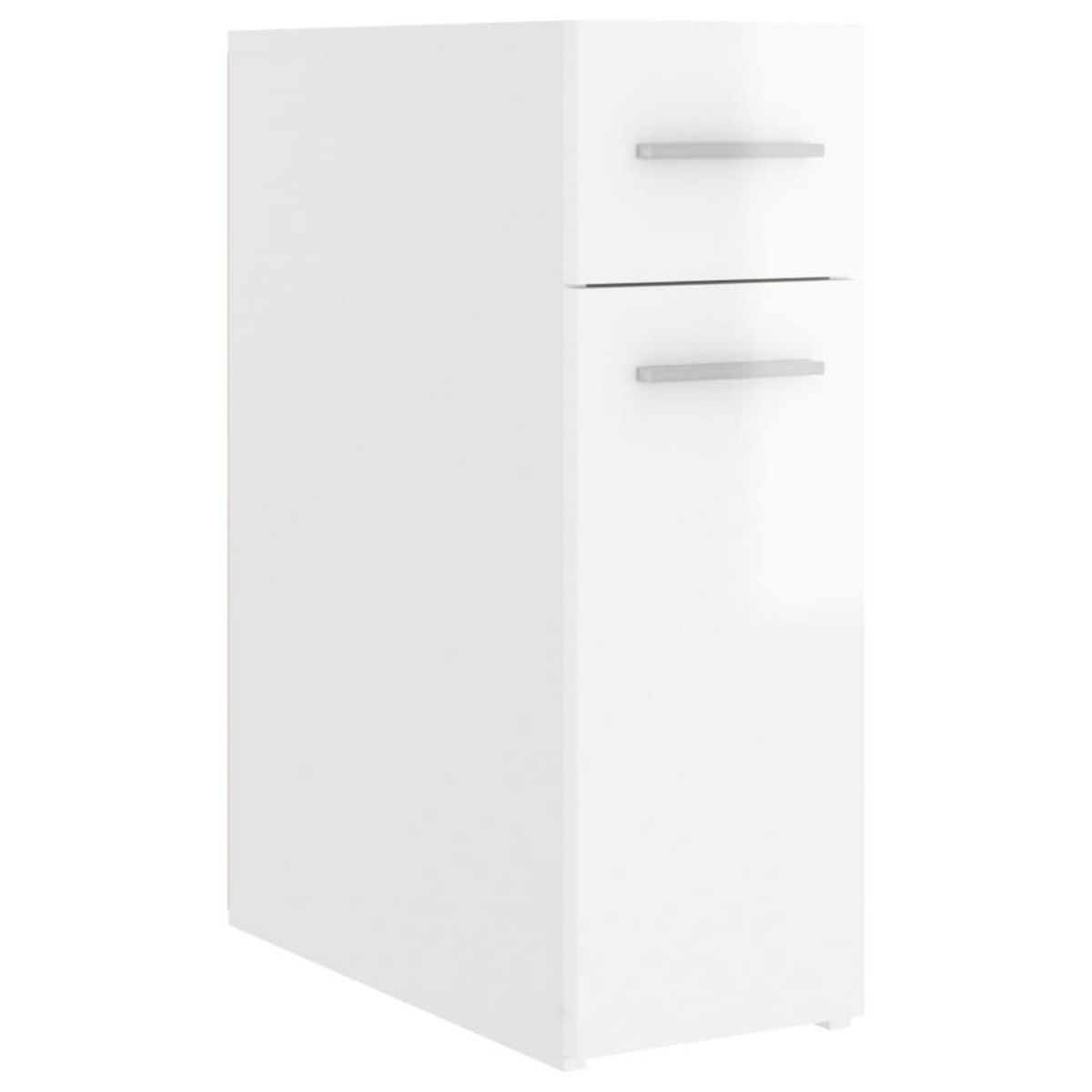 VIDAXL Armoire d'apothicaire Blanc brillant Bois d'ingenierie