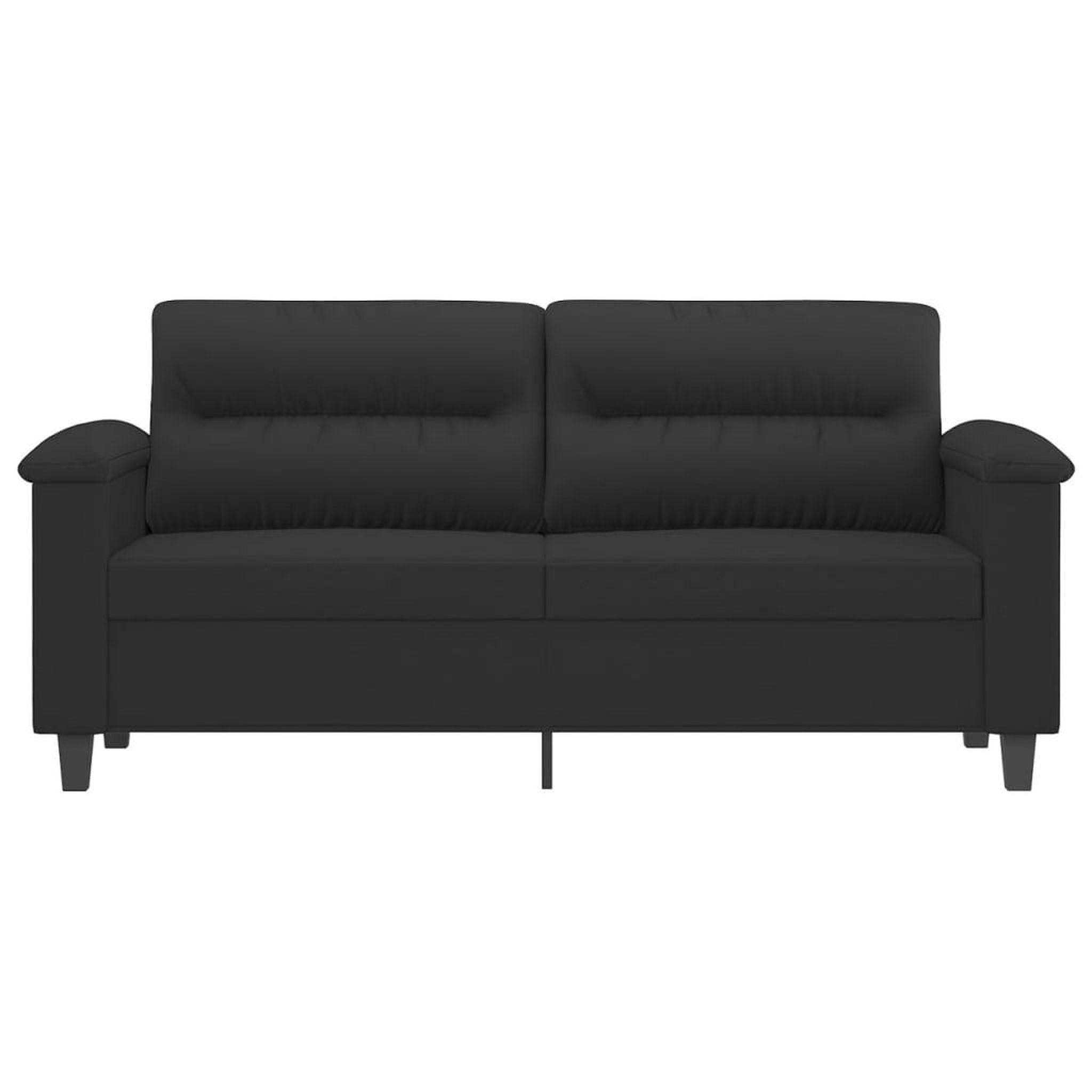 Voir la diapositive 3 : VIDAXL Canape a 2 places Noir 140 cm Tissu microfibre