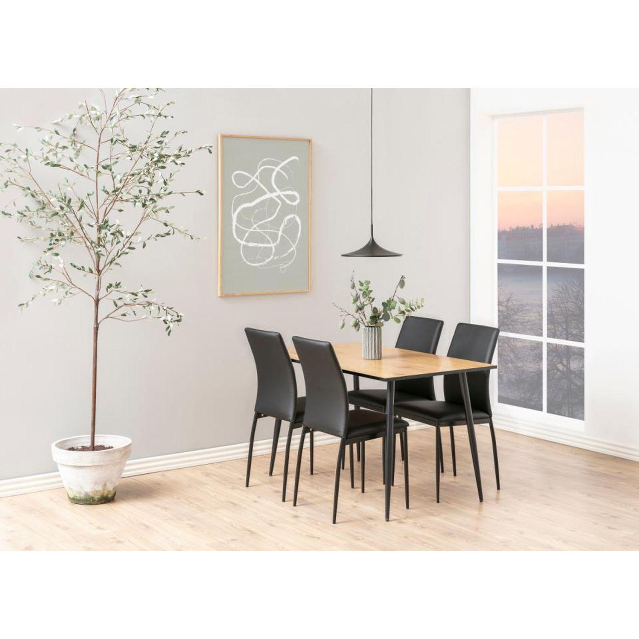 Voir la diapositive 2 : TOILINUX Lot de 4 chaises de salle à manger midena