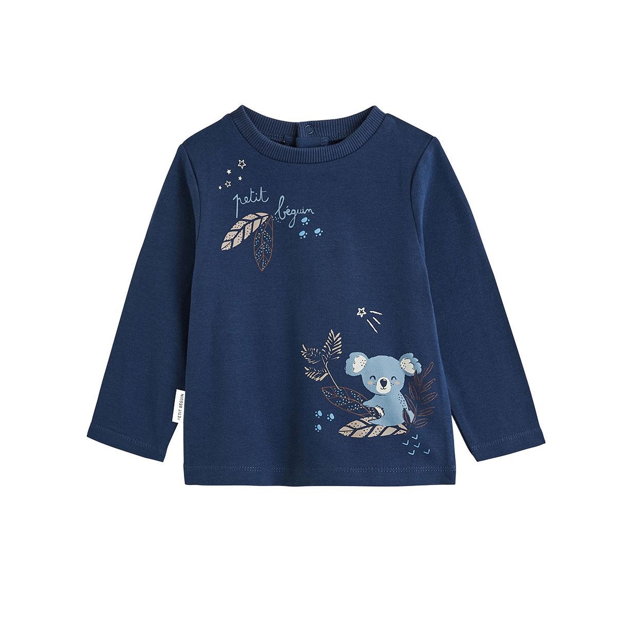 Voir la diapositive 4 : PETIT BEGUIN Lot de 2 t-shirts bébé manches longues mathéo