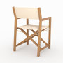 Voir la diapositive 5 : Rendez vous déco Chaise de jardin pliante en tissu beige clair et bois d'acacia-Tubod