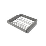 EMUCA SRL Kit tiroir à chaussures et rack ajustable Quartz pour armoires -  glissières extension totale et à fermeture douce -  Module 60cm -  Finition Titane