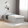 Voir la diapositive 1 : VIDAXL Cadre de lit sans matelas sonoma gris 75x190 cm