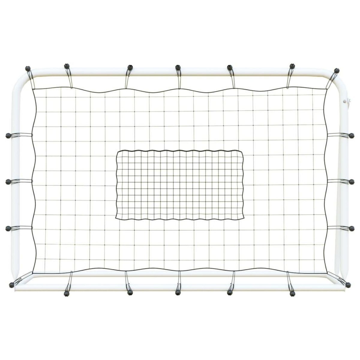 VIDAXL Filet de rebond de football blanc noir 184x61x123 cm acier PE