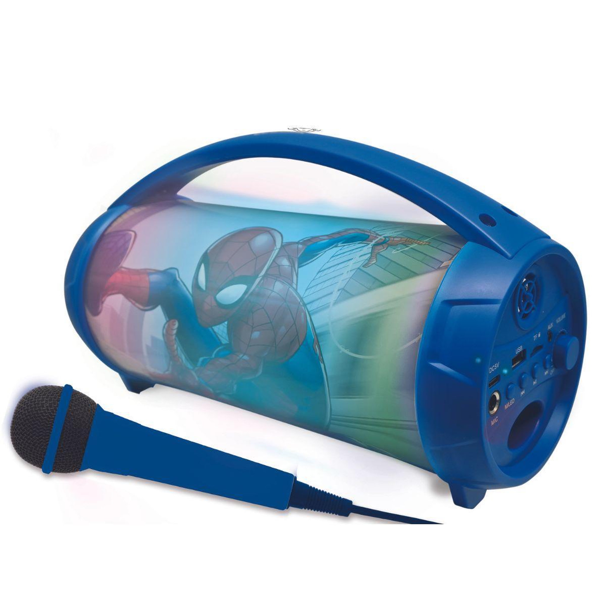 Voir la diapositive 4 : Lexibook Enceinte Bluetooth Lumineuse avec Micro Spider-Man