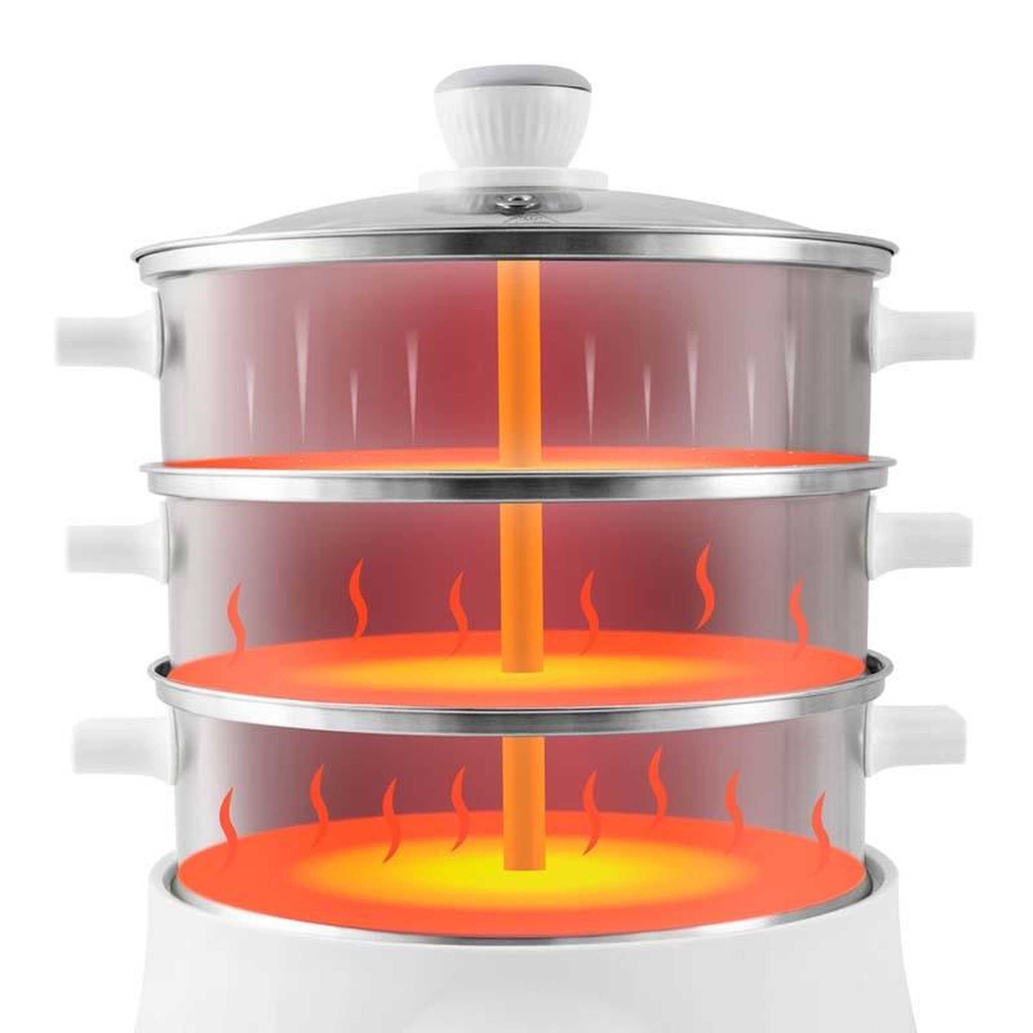 Voir la diapositive 3 : KITCHENCOOK Kitchencook - cuiseur vapeur et couscoussier électrique - 9 litres - 900w