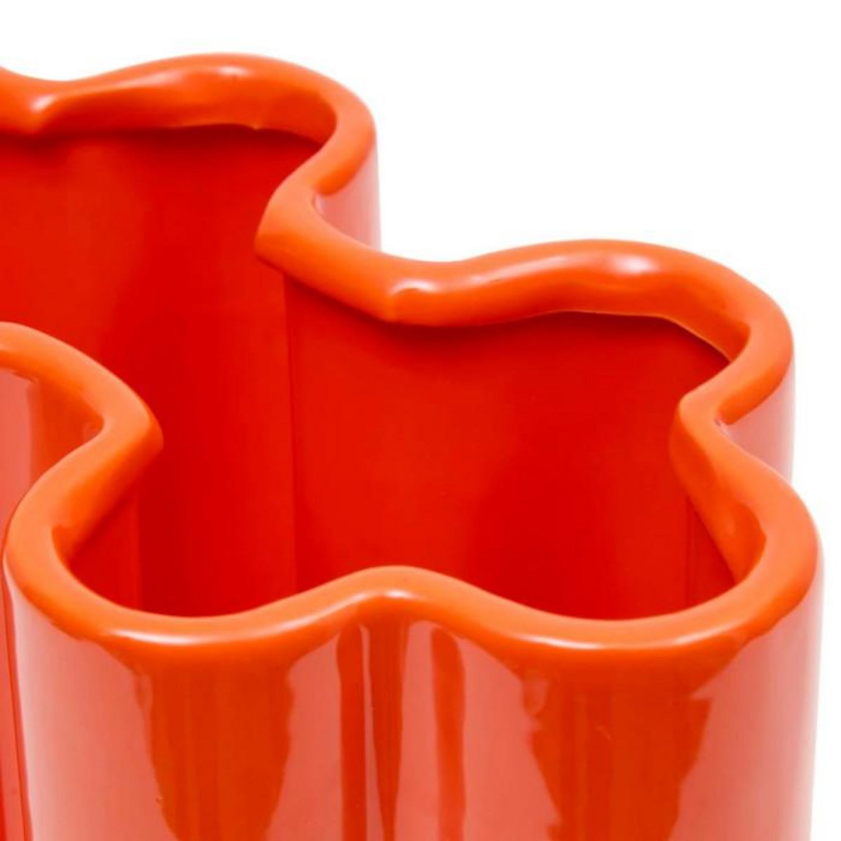 ATMOSPHERA Vase Design en Dolomite  Flow  17cm Orange