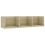 Voir la diapositive 2 : VIDAXL Etagere murale a CD Chene sonoma 75x18x18 cm Bois d'ingenierie