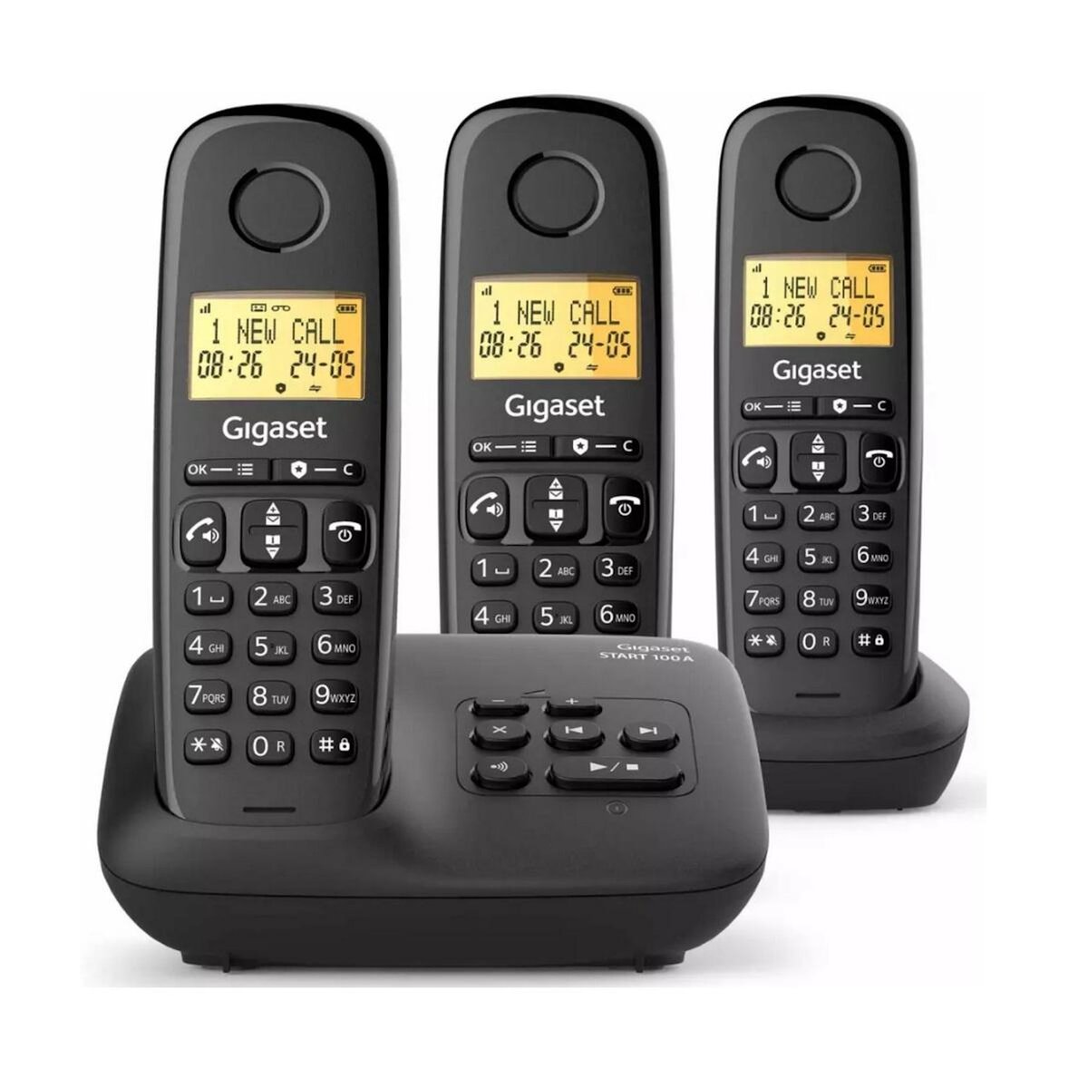 GIGASET Téléphone sans fil dect noir - BASIC100ATRIONOIR