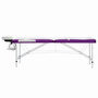 Voir la diapositive 3 : VIDAXL Table de massage pliable 3 zones Aluminium Blanc et violet