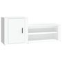Voir la diapositive 2 : VIDAXL Armoire a chaussures Blanc 130x35x54 cm Bois d'ingenierie