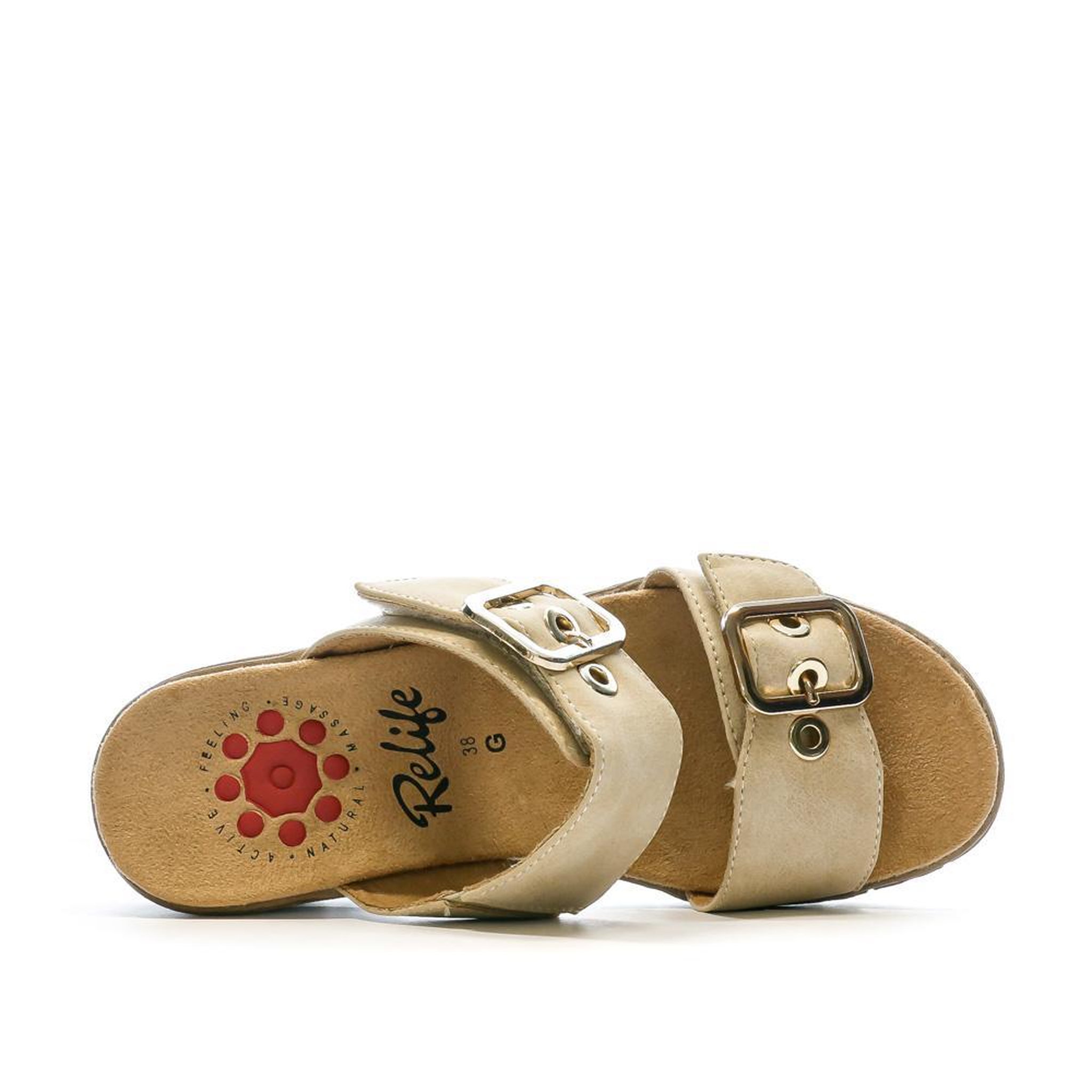 Voir la diapositive 4 : RELIFE Mules Beige Femme RELIFE Lehm