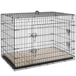 PAWHUT Cage caisse de transport pliable pour chien 105 x 70 x 75 cm avec coussin