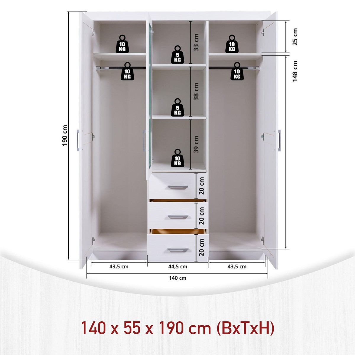 INTERLINK Armoire GERALDO