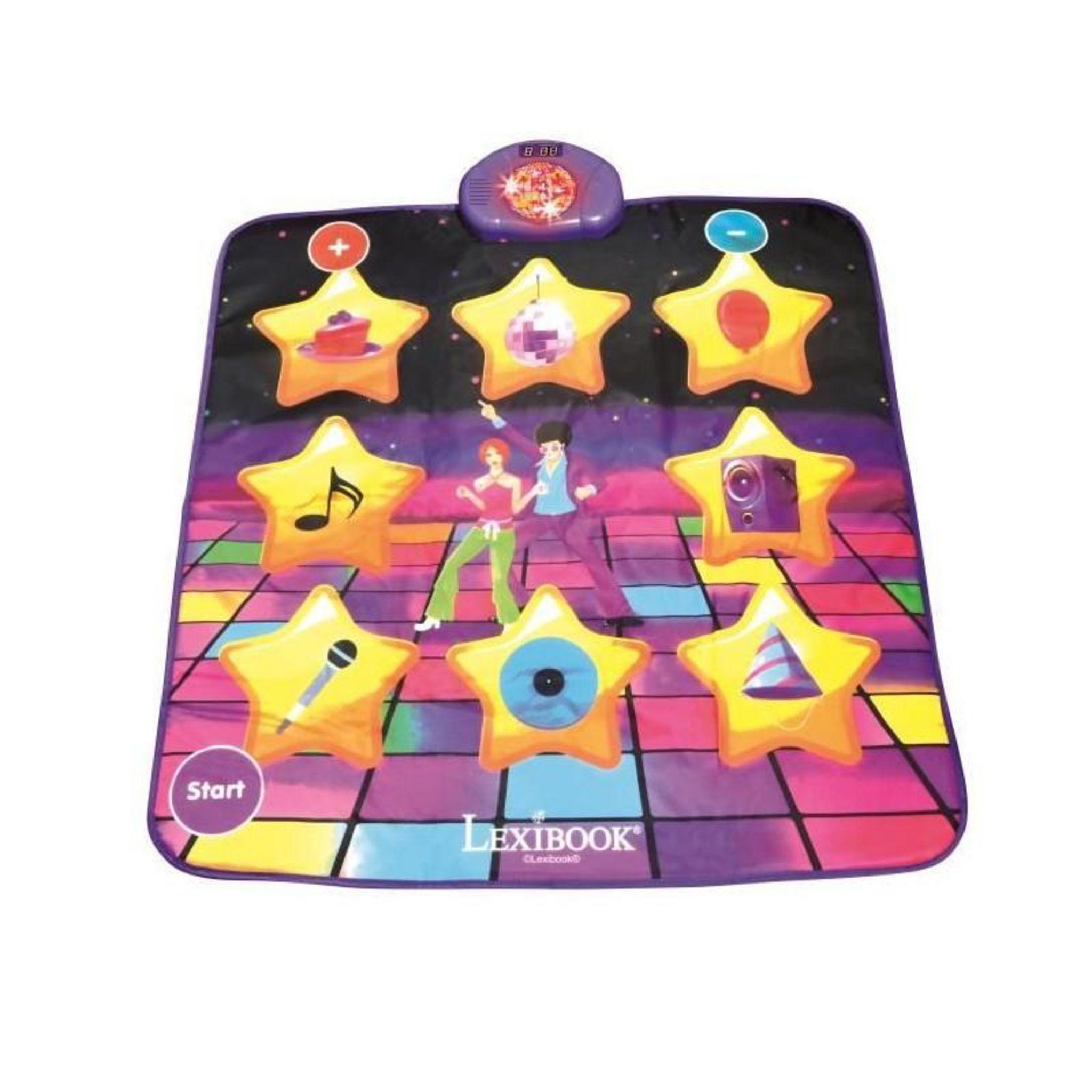 Lexibook Tapis de danse électronique, Bluetooth et lumineux avec 6 modes de jeu