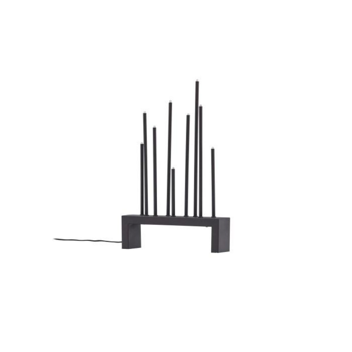 Paris Prix Lampe à Poser Bougeoir Déco  Vallasen  27cm Marron