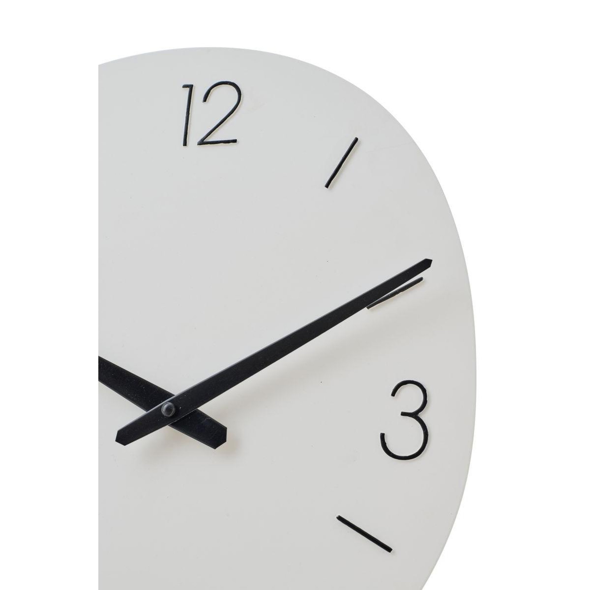 Voir la diapositive 2 : J-LINE Horloge murale en métal  shore  40cm blanc