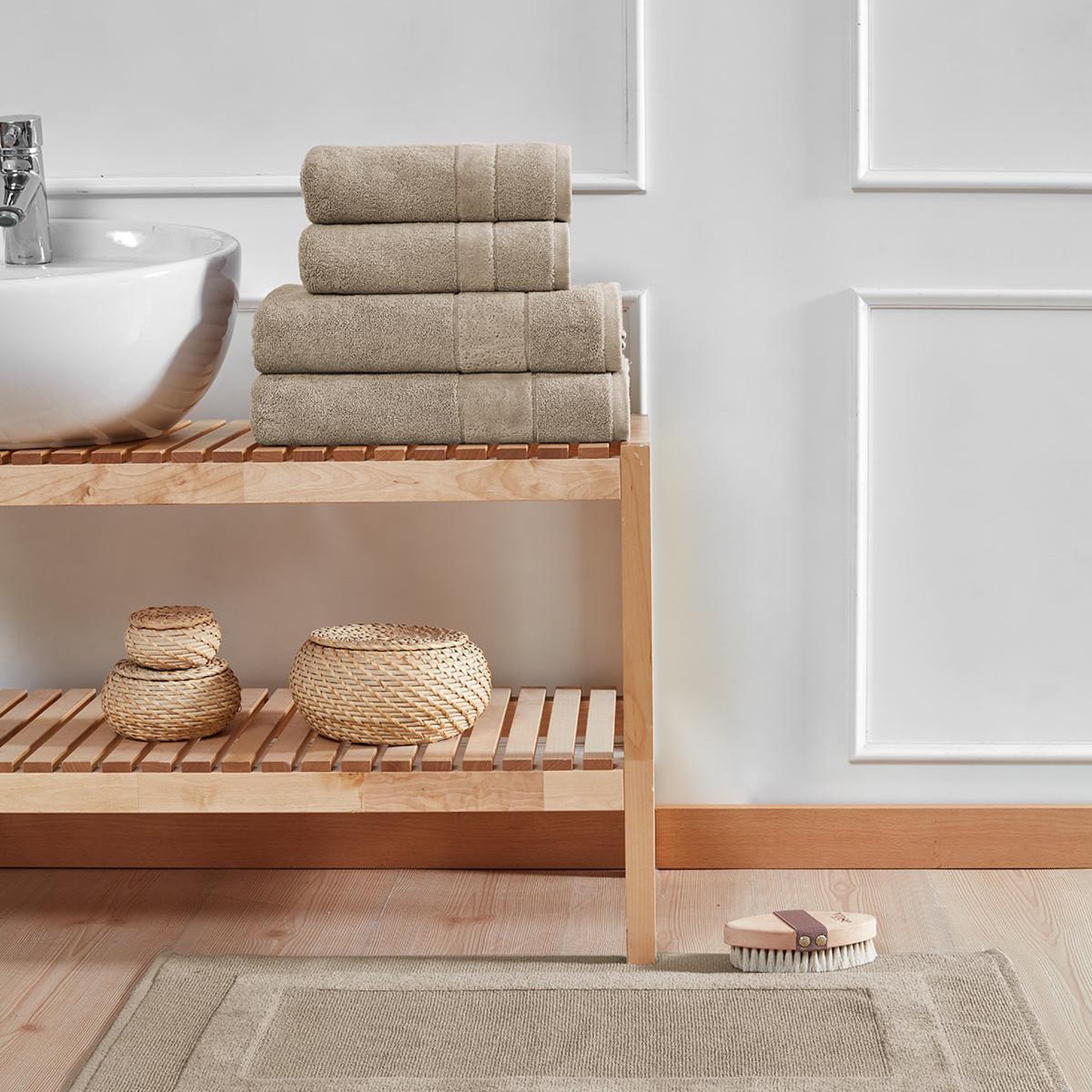 Voir la diapositive 5 : Sensei Maison Ensemble de bain 4 pièces 650 g/m² CALIFORNIA