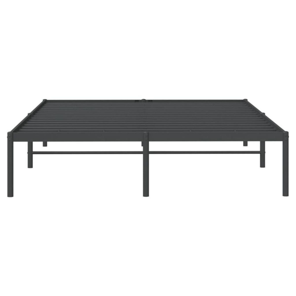 VIDAXL Cadre de lit metal sans matelas noir 160x200 cm