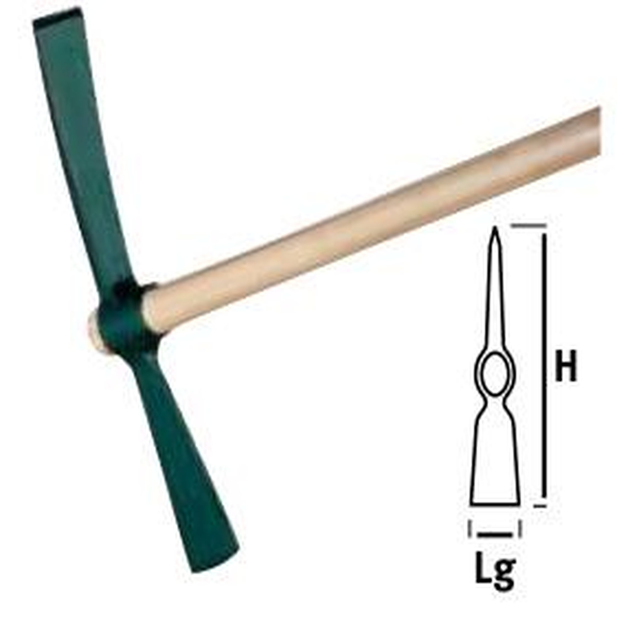 Leborgne Pioche-hache, douille ronde 2 kg - sans manche