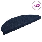 VIDAXL Tapis d'escalier autocollant 20 pcs marine 65x21x4 cm