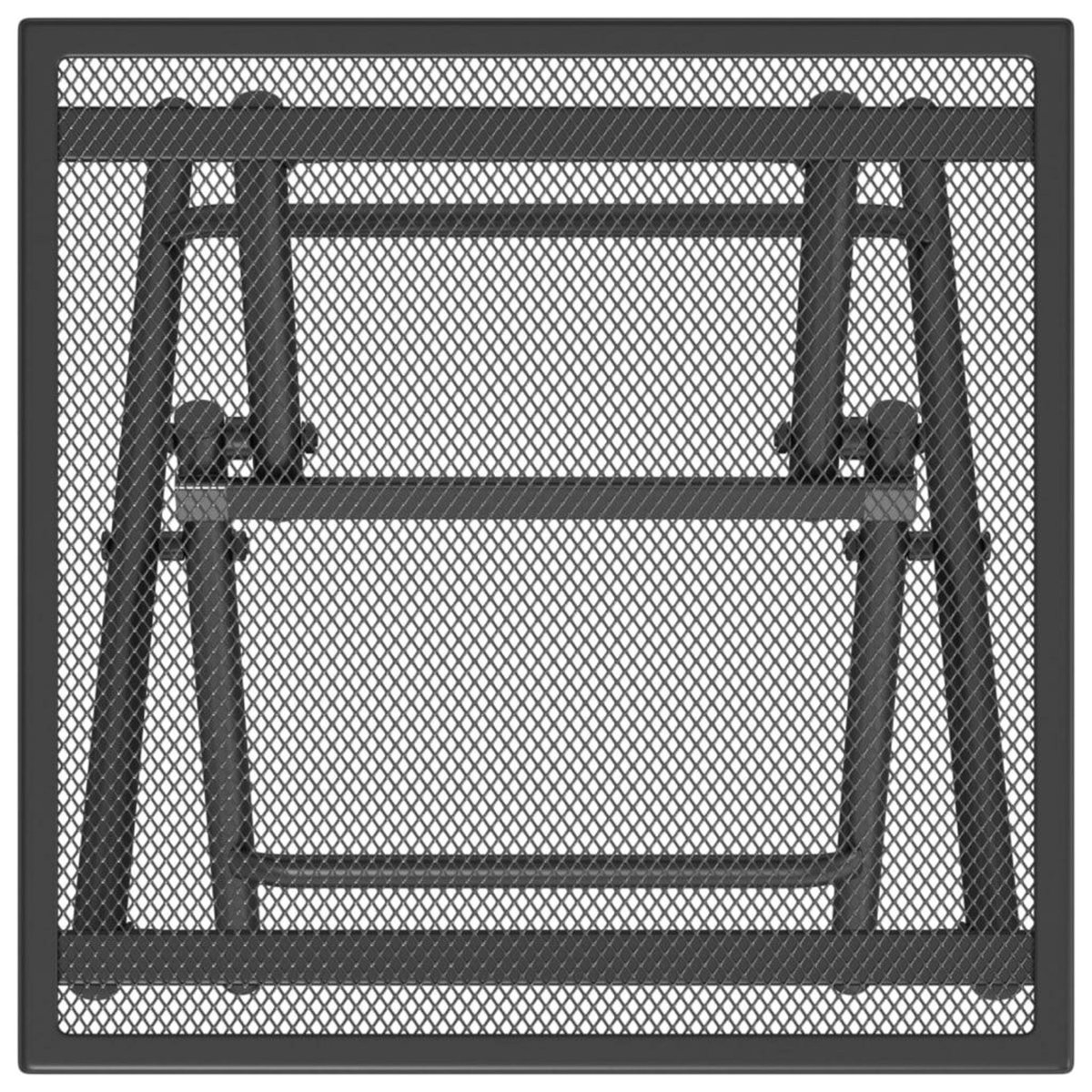 VIDAXL Table de jardin pliable anthracite 38x38x38 cm Treillis d'acier