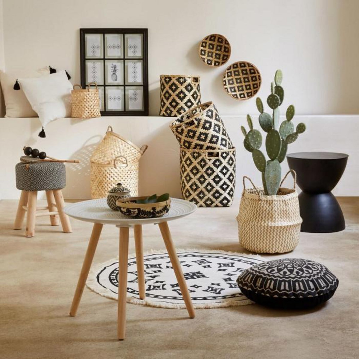 ATMOSPHERA Tapis de Salon  Nomade  90cm Beige