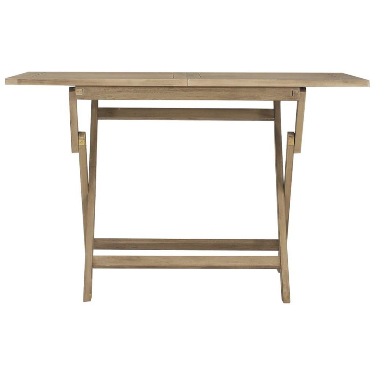 VIDAXL Table de jardin pliante gris 120x70x75 cm bois de teck solide