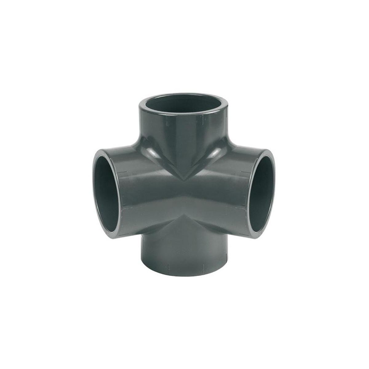 JARDIDECO Té 4 voies PVC pression 90° Ø 63 mm - Fitt