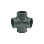 Voir la diapositive 1 : JARDIDECO Té 4 voies PVC pression 90° Ø 63 mm - Fitt