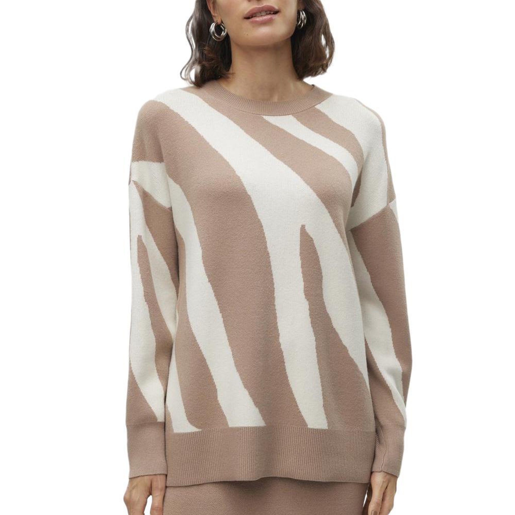 Vero Moda Pull  Femme Vero Moda Nancy 10310665. Coloris disponibles : Marron