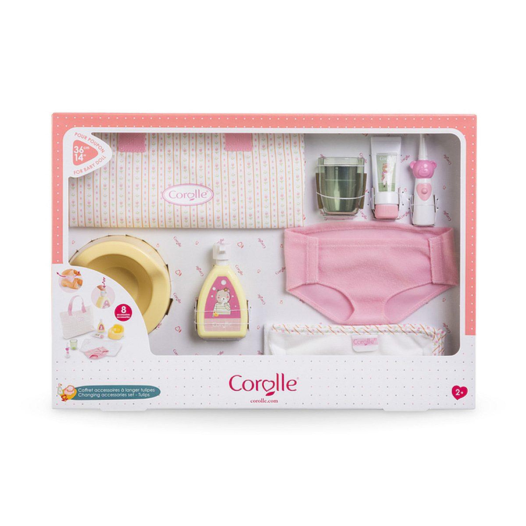 Corolle Bb30/36 coffret accessoires a langer tulipes