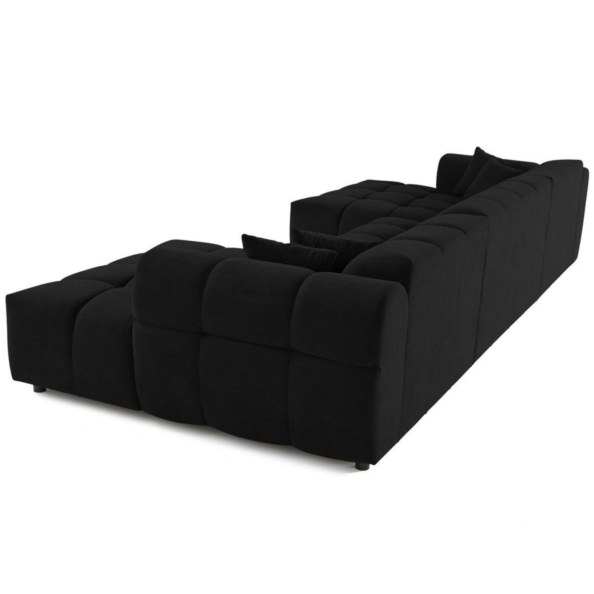 LISA DESIGN Ray - canapé panoramique en u 7 places en tissu texturé