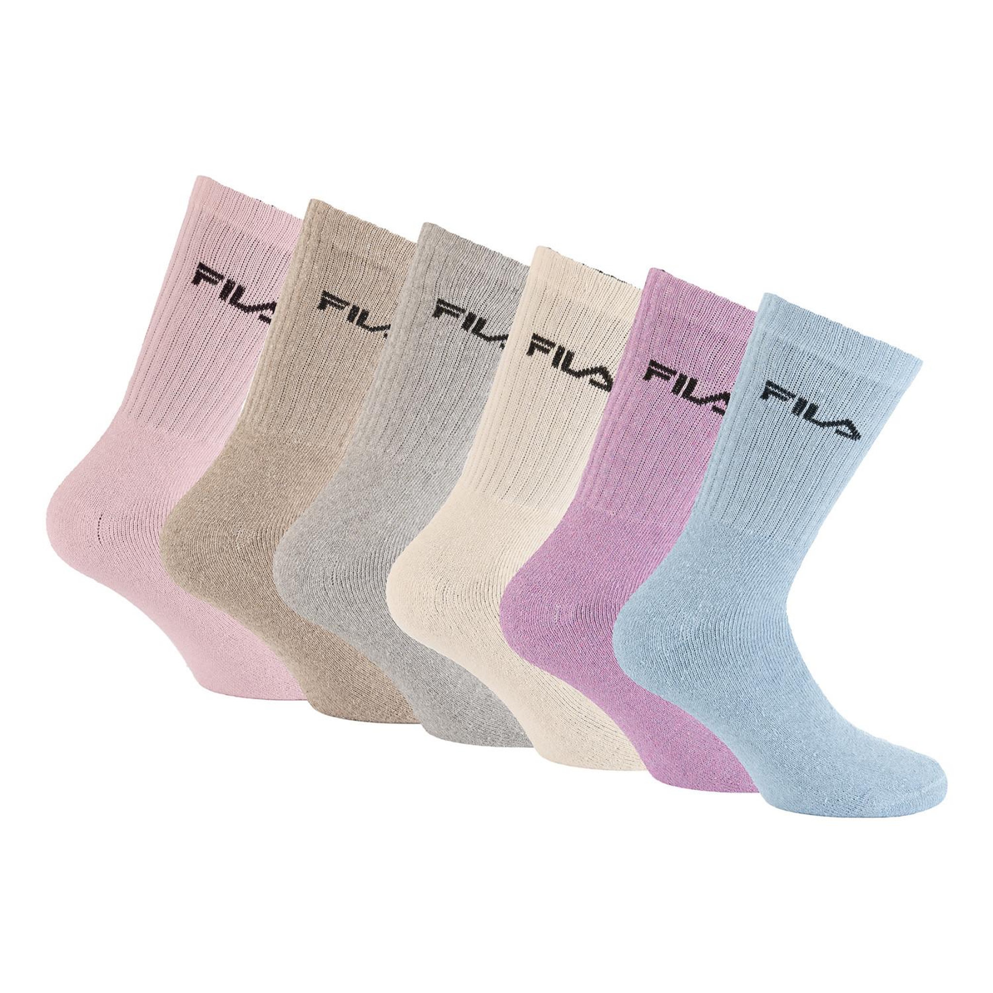 FILA Lot de 6 paires de chaussette tennis homme fila. Coloris disponibles : Bleu