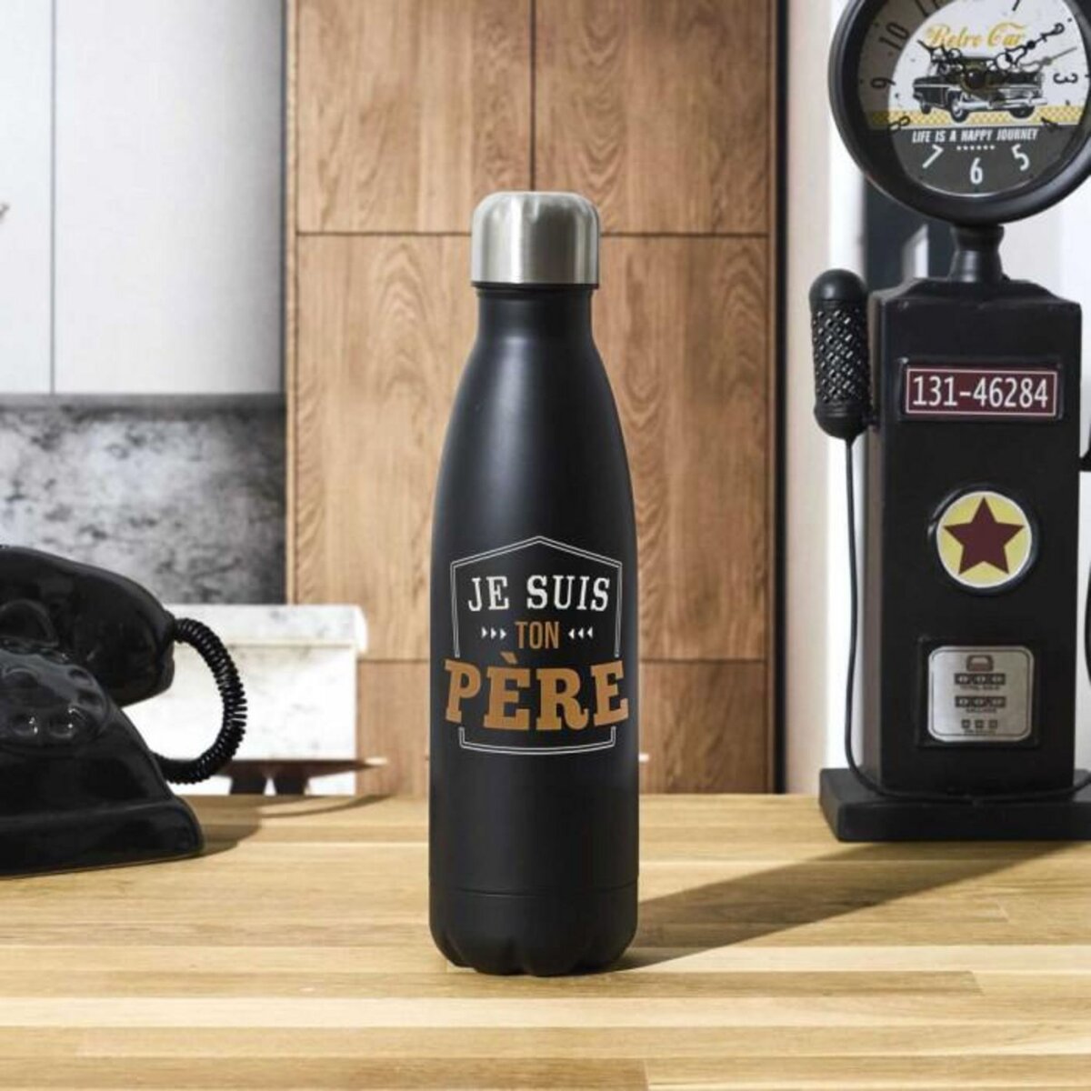 Paris Prix Bouteille Isotherme en Inox  Je Suis Ton Père  50cl Noir