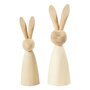 CREATIV COMPANY 2 lapins en bois à décorer - 12 et 14 cm