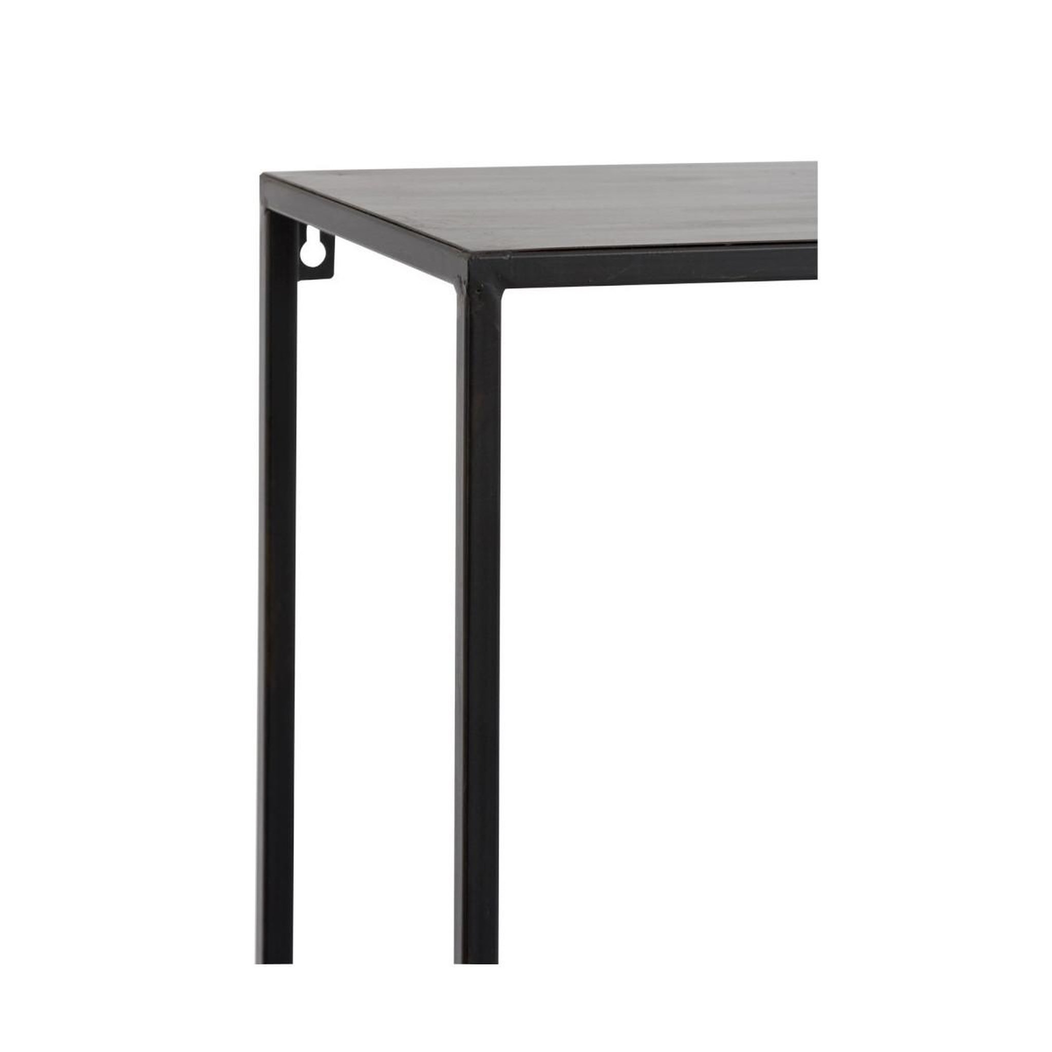 Voir la diapositive 4 : J-LINE Étagère rectangulaire en métal  rack  150cm noir
