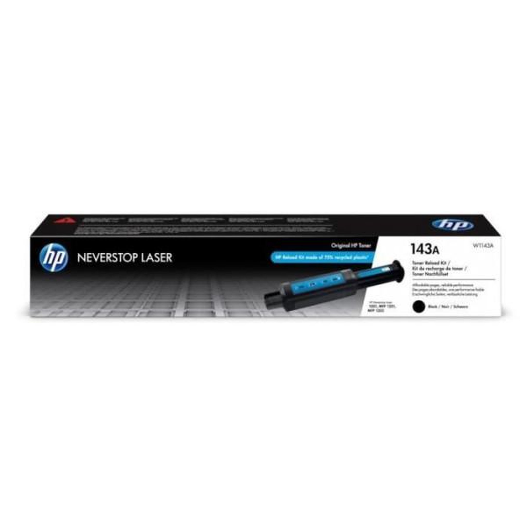 HP Recharge de toner noir hp 143a neverstop authentique (w1143a) pour hp neverstop 1000/1200 series